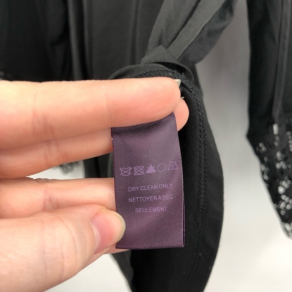 HALE BOB Hildie Laced Top Black Mixed Media Boho Bohemian XS Flowy Crochet Lace - Picture 8 of 11